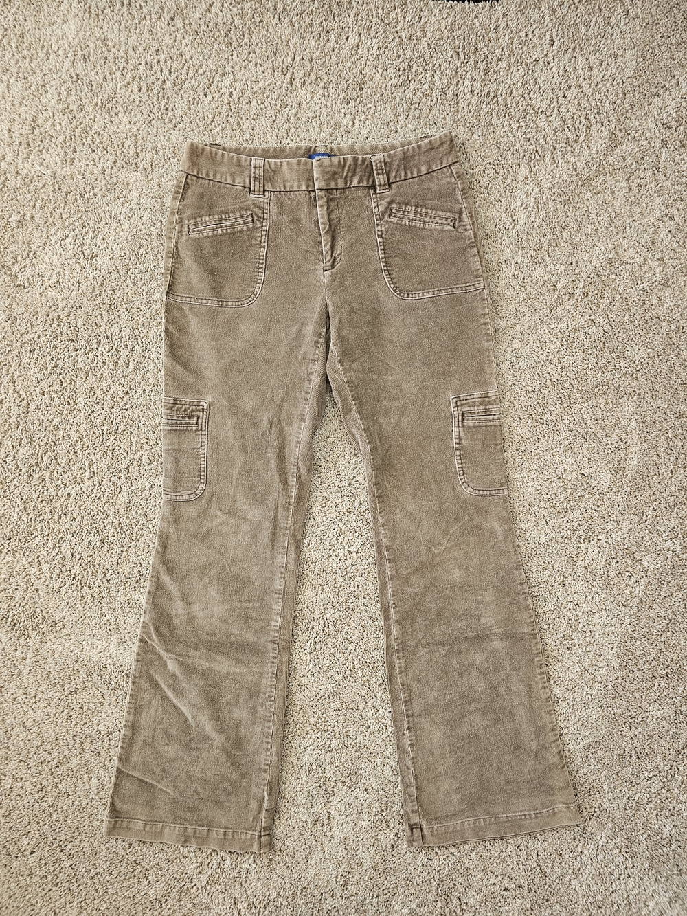 Dockers Women's Corduroy Wide-Leg Cargo Jeans in Tan